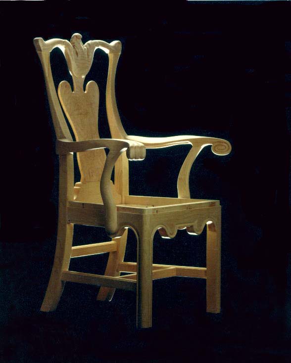 Carved Maple Chair